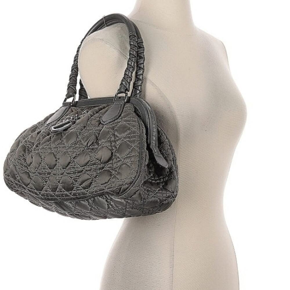 Christian Dior Gray Satin Charming Cannage - Picture 8 of 8